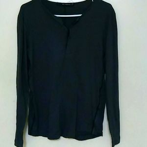Men S dark green tee long sleeve
